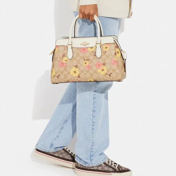 Coach Darcie Carryall In Signature Canvas With Floral Cluster Print BOUTIQUE