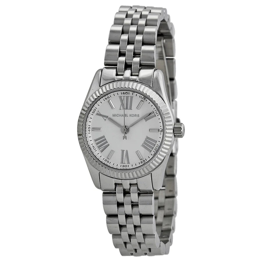 Michael Kors Women’s Quartz Stainless Steel White Dial 26mm Watch MK3228