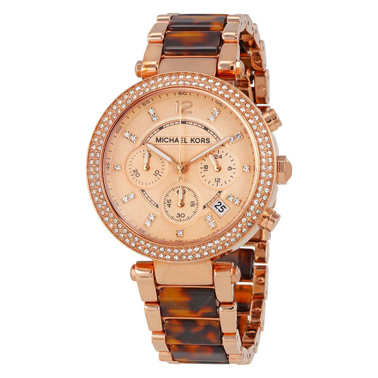 Michael Kors Women’s Quartz Stainless Steel Rose Gold Dial 39mm Watch MK5538