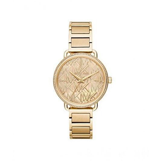 Michael Kors Women’s Quartz Stainless Steel Gold Dial 36mm Watch MK3886