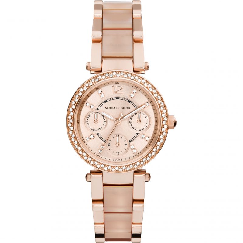 Michael Kors Women’s Quartz Stainless Steel Rose Gold Dial 33mm Watch MK6110