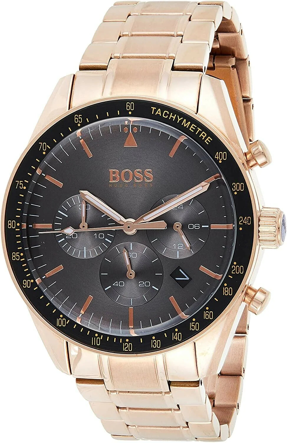 Hugo Boss Men's 1513632 Chronograph Quartz Stainless Steel Grey Dial 44mm Watch