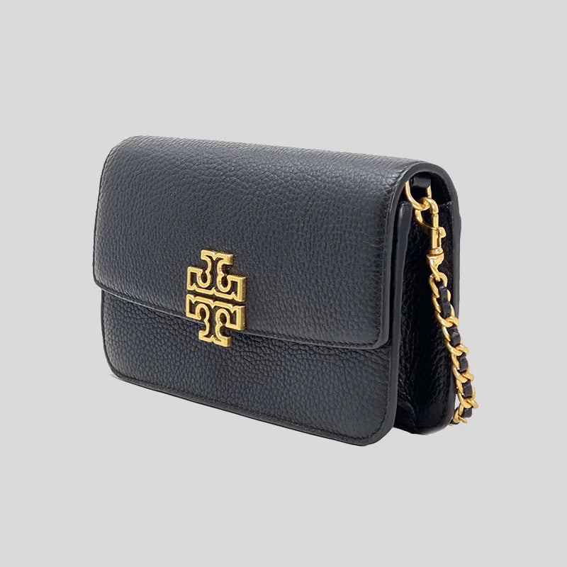 Tory Burch Britten Chain Wallet With Wristlet Black