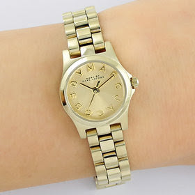 Marc by Marc Jacobs Ladies Gold Dinky Watch MBM3199