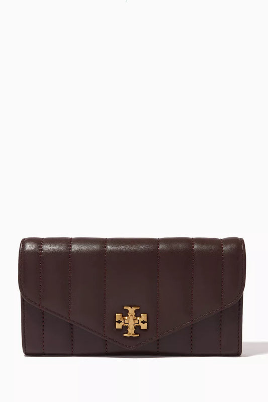 Tory Burch Kira Envelope Wallet in Quilted Leather (Tempranillo)