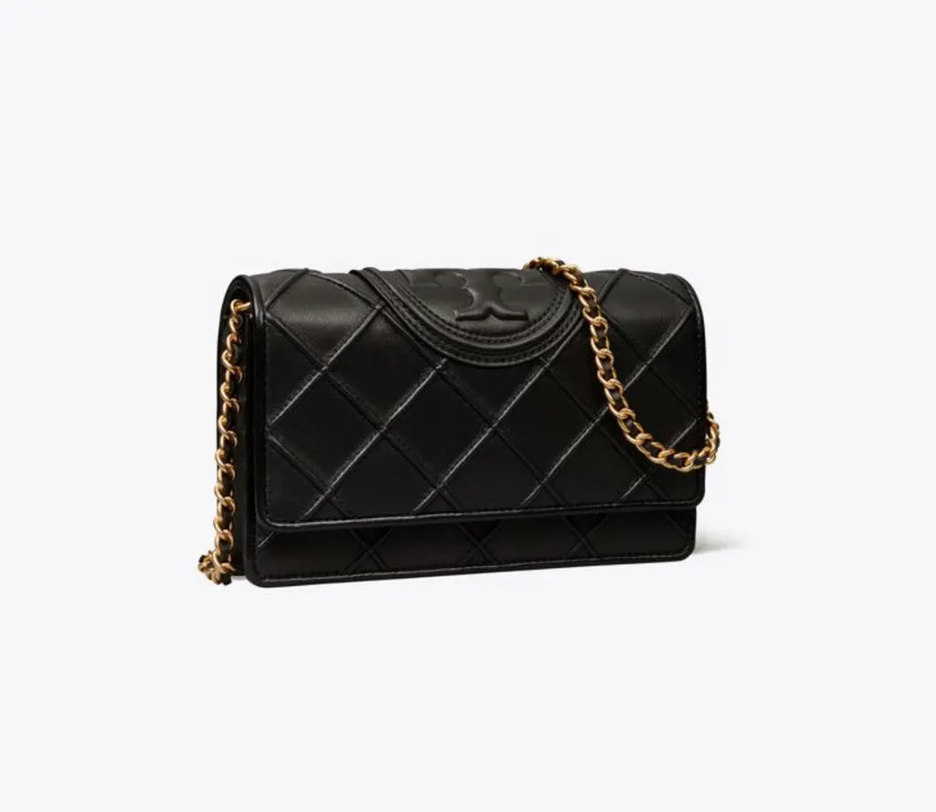 Tory Burch Fleming Soft Chain Wallet Black