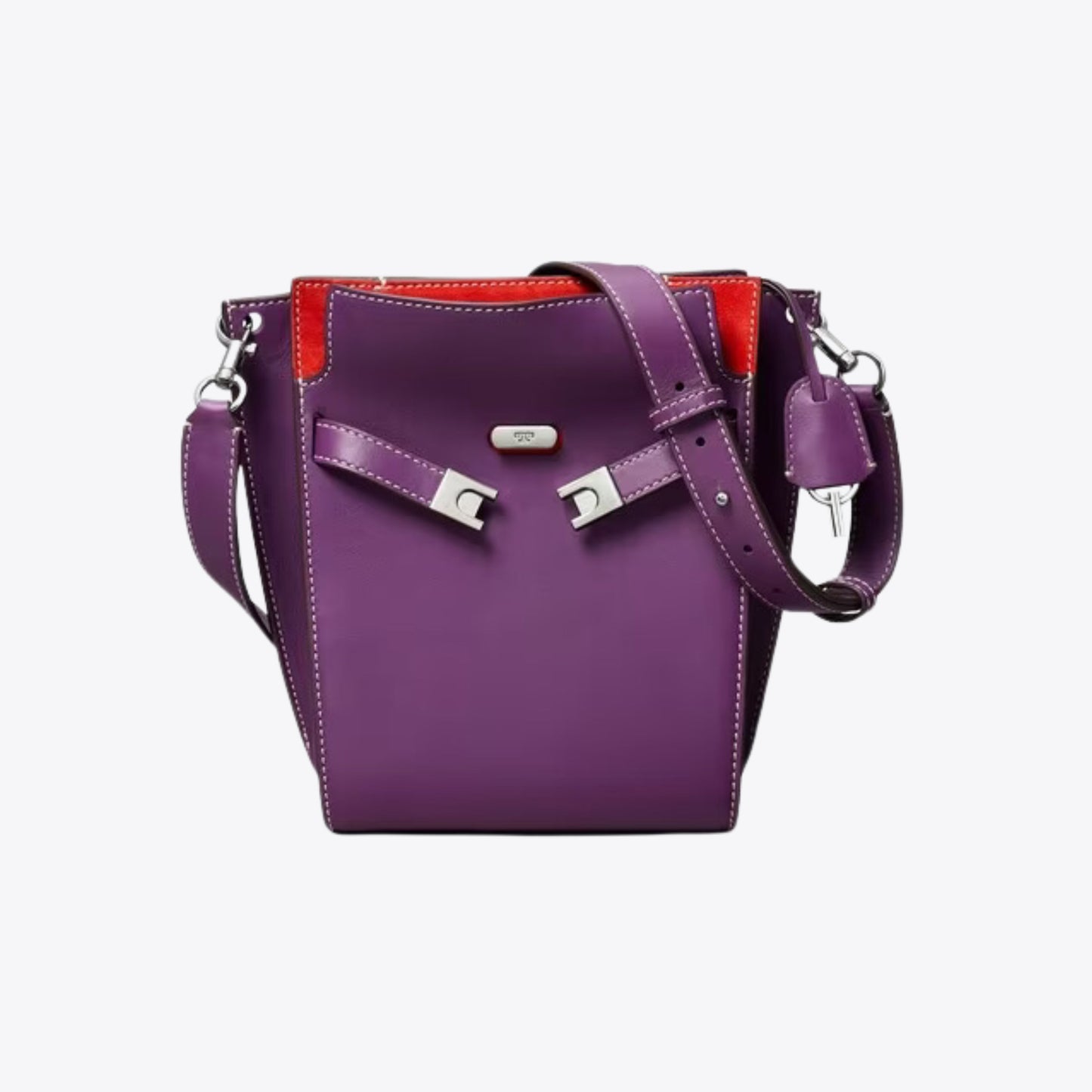 Tory Burch Lee Radziwill Pebbled Double Bucket