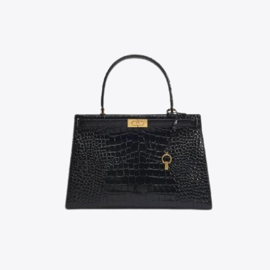 Tory burch lee radziwill croc embossed