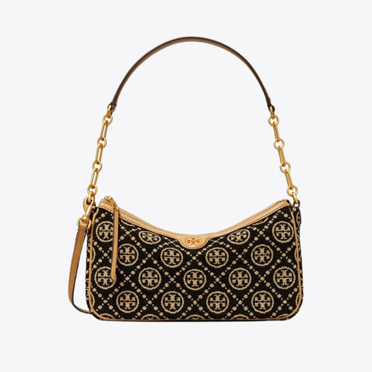 Tory Burch T Monogram  Chenille Studio Shoulder Bag