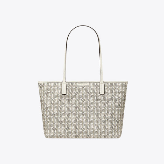 Tory Burch Ever Ready Basket Weave Tote Bag New Ivory