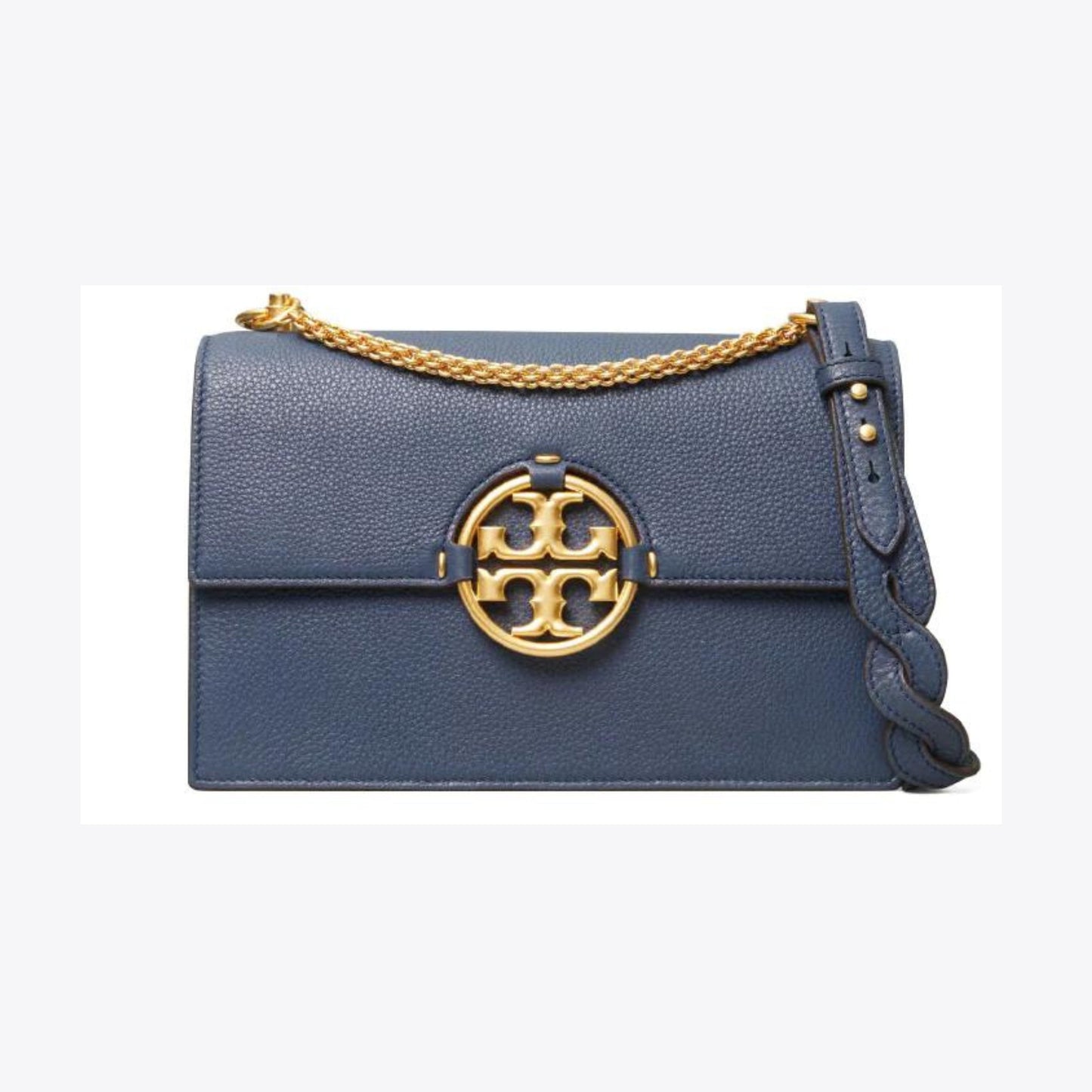 Tory Burch Miller Shoulder Large Bag - Blue Stone