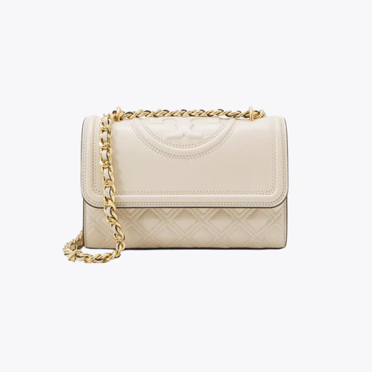 Tory Burch Fleming Small Convertible Shoulder Bag New Cream