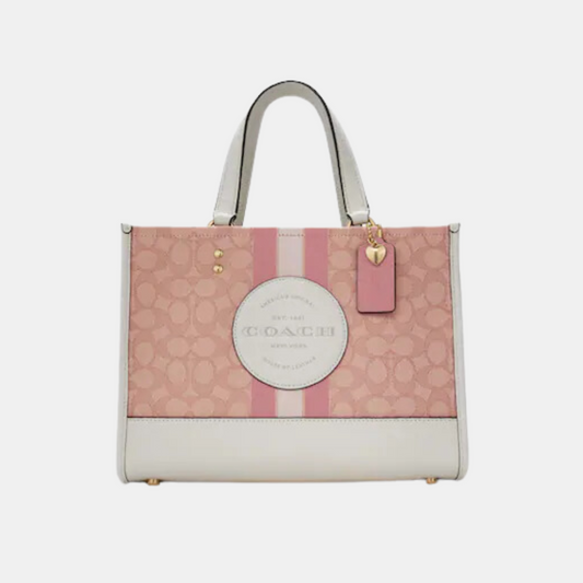 Coach Dempsey Carryall In Signature Jacquard With Coach Patch And Heart Charm