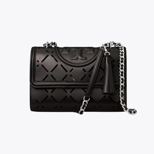 Tory Burch Fleming Diamond Large Bag - Black