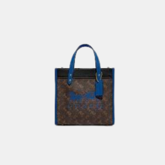 Coach Field Tote 22 With Horse And Carriage Print And Carriage Badge