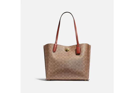 Coach Willow Tote In Signature Canvas