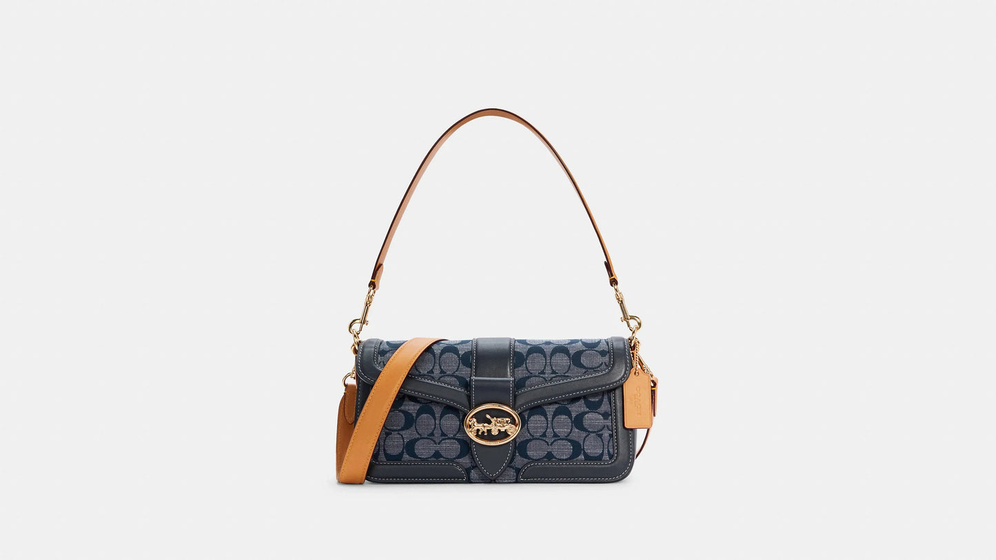 Coach Georgie Shoulder Bag In Signature Chambray