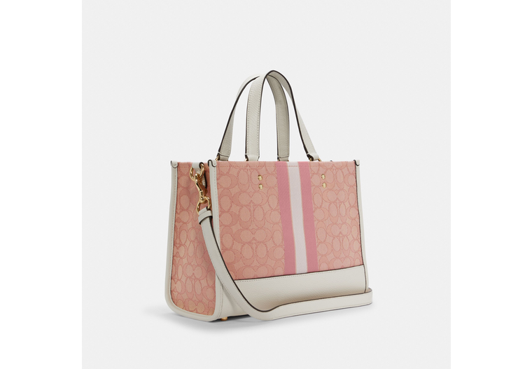 Coach Dempsey Carryall In Signature Jacquard With Coach Patch And Heart Charm