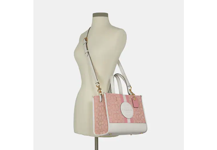 Coach Dempsey Carryall In Signature Jacquard With Coach Patch And Heart Charm