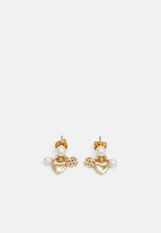 Tory Burch Kira Charm Imitation Pearl Drop Earrings